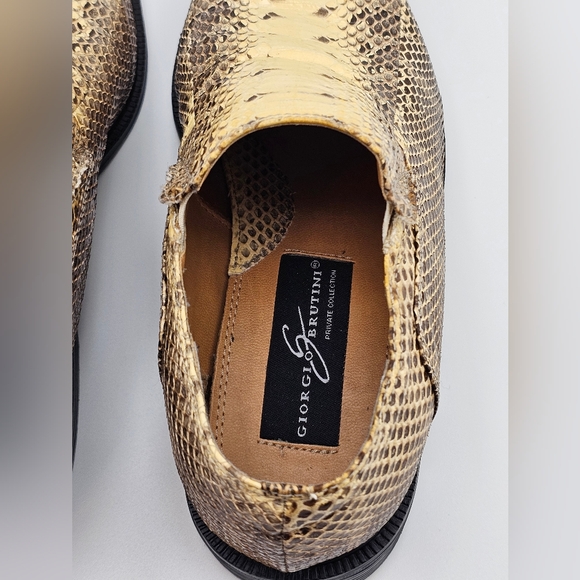 Genuine Python Snake Skin Shoes Giorgio Brutini Slip-On Dress Loafers Men 7M Rad - Picture 11 of 14